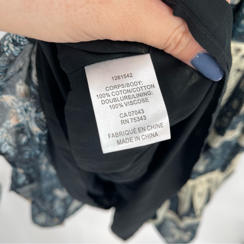 Christian Lacroix Cotton Spaghetti Strap Tiered Floral Midi Dress - Picture 7 of 7